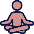 Meditating human figure